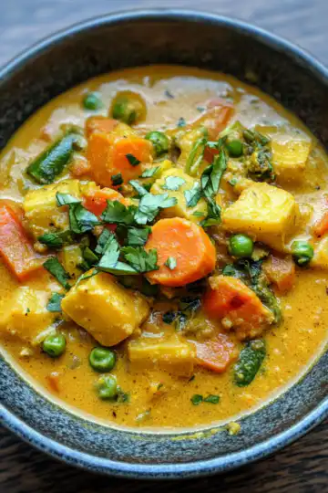 Vegetable Curry taken with iphone 15 pro max --iw 2 --ar 4:5 --v 6.1 --raw
