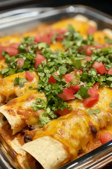 Vegetarian Black Bean Enchiladas taken with iphone 15 pro max --iw 2 --ar 4:5 --v 6.1 --raw