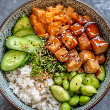 Vegetarian Crunchy Roll Bowls Recipe taken with iphone 15 pro max --iw 2 --ar 4:5 --v 6.1 --raw