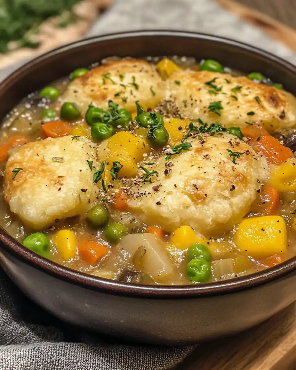 Ingredients for veggie pot pie soup in pressure cooker