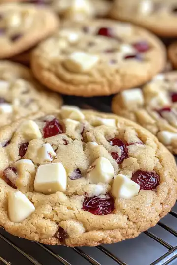 White Chocolate Cranberry Cookies taken with iphone 15 pro max --iw 2 --ar 4:5 --v 6.1 --raw