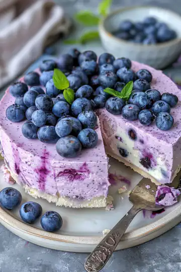 1-Hour Blueberry Yogurt Cake taken with iphone 15 pro max --iw 2 --ar 4:5 --v 6.0 --raw