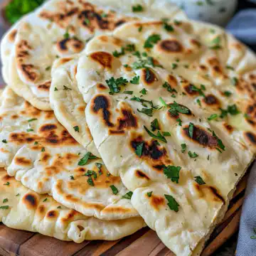 2 Ingredient Greek Yogurt Naan taken with iphone 15 pro max --iw 2 --ar 4:5 --v 6.0 --raw