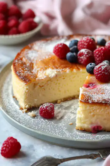 3 Ingredient Creamy Yogurt Cake (No Flour taken with iphone 15 pro max --iw 2 --ar 4:5 --v 6.0 --raw