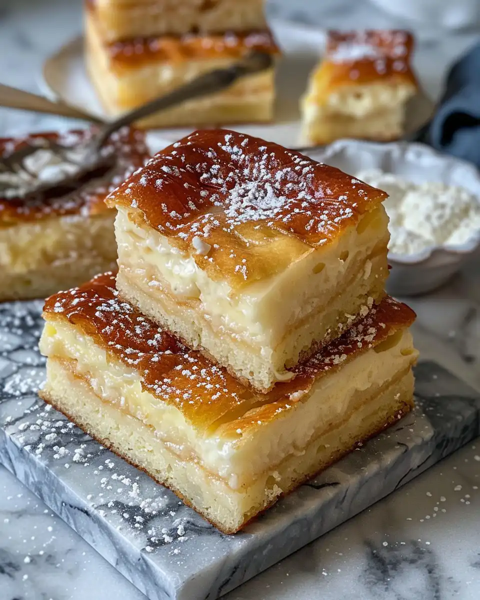 Ingredients for creamy yogurt cake including Greek yogurt, condensed milk, and flour