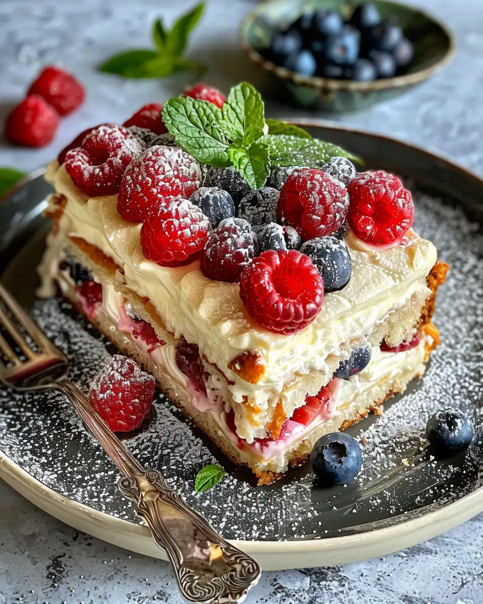Ingredients for creamy yogurt cake including Greek yogurt, sweetened condensed milk, and flour