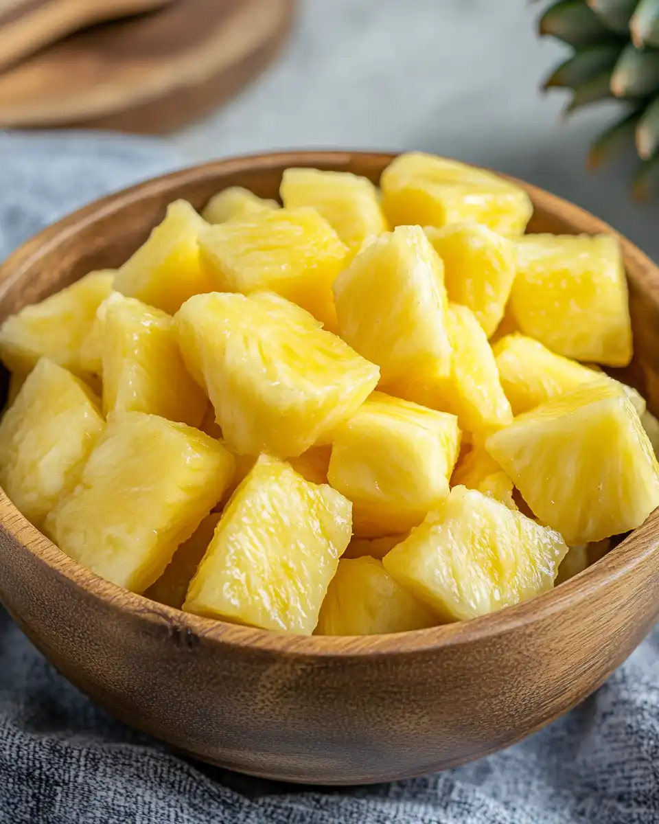 Ingredients for air fryer pineapple and sausage dish in bowls