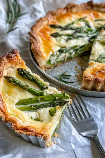 Asparagus Tart taken with iphone 15 pro max --iw 2 --ar 4:5 --v 6.1 --raw