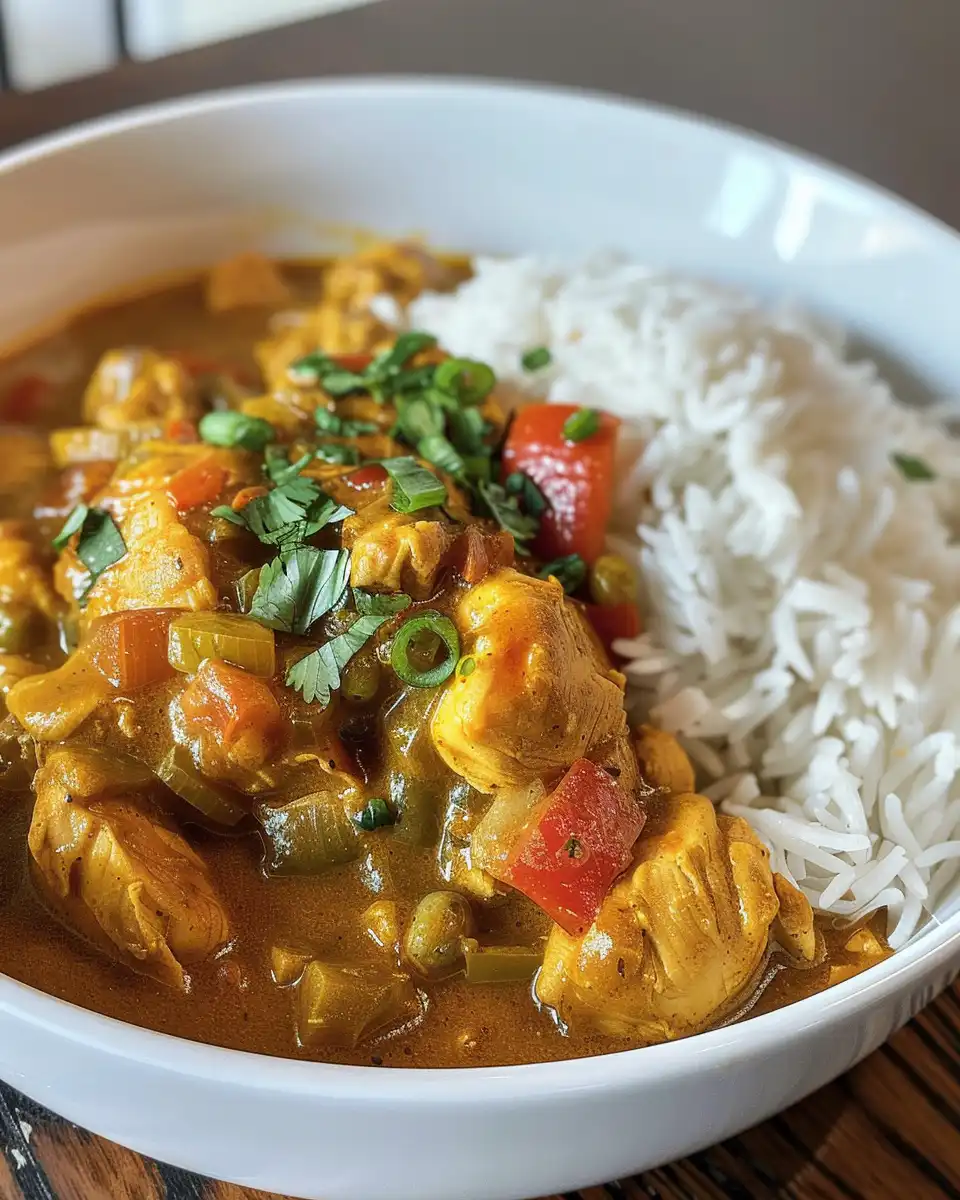 Ingredients for Jamaican curry chicken laid out on counter