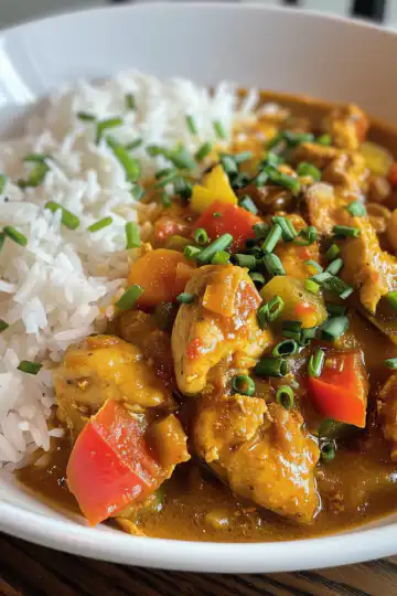Authetic Jamaican Curry Chicken Easy Recipe taken with iphone 15 pro max --iw 2 --ar 4:5 --v 6.0 --raw