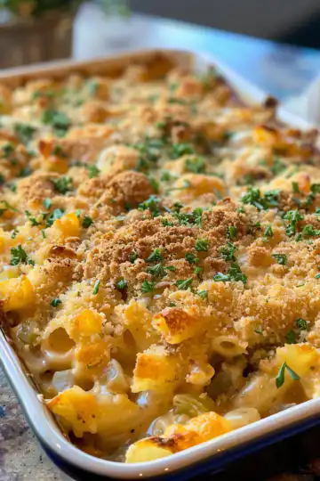 Baked Shipwreck Casserole Recipe taken with iphone 15 pro max --iw 2 --ar 4:5 --v 6.0 --raw