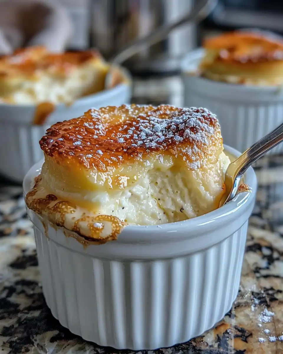 Baked yogurt in baking dish placed inside pressure cooker