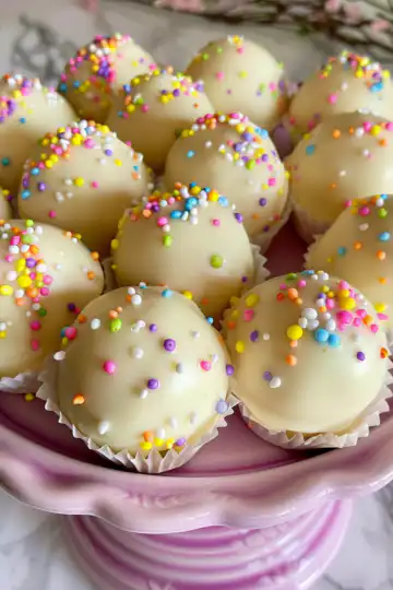 Banana Pudding Easter Truffles taken with iphone 15 pro max --iw 2 --ar 4:5 --v 6.0 --raw