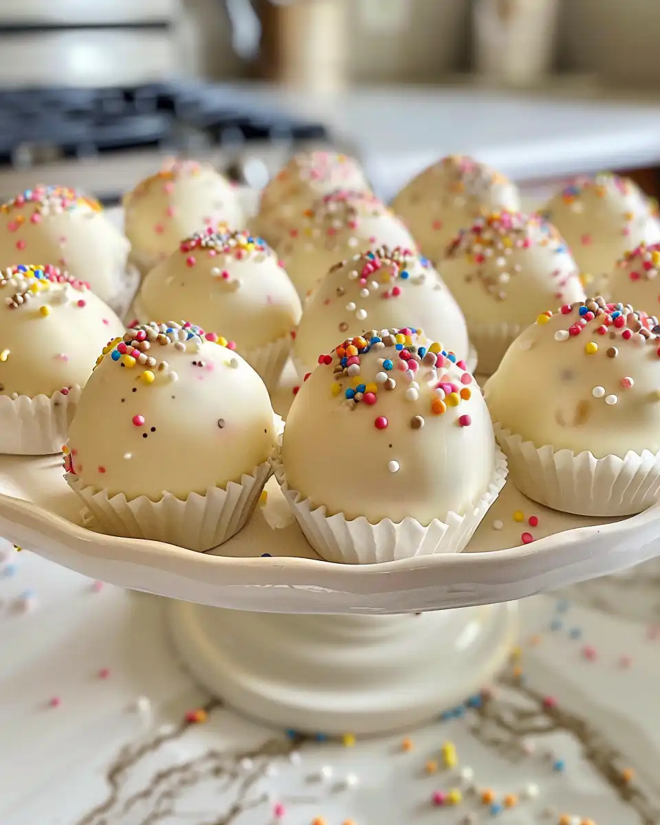 Finished banana pudding truffles on parchment paper ready to serve