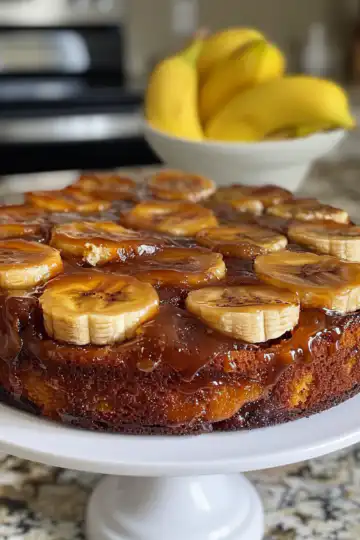 Banana Upside Down Cake Recipe taken with iphone 15 pro max --iw 2 --ar 4:5 --v 6.0 --raw