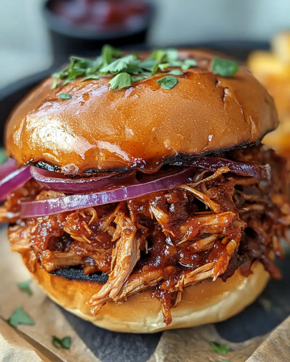 Slow cooker with BBQ chicken cooking