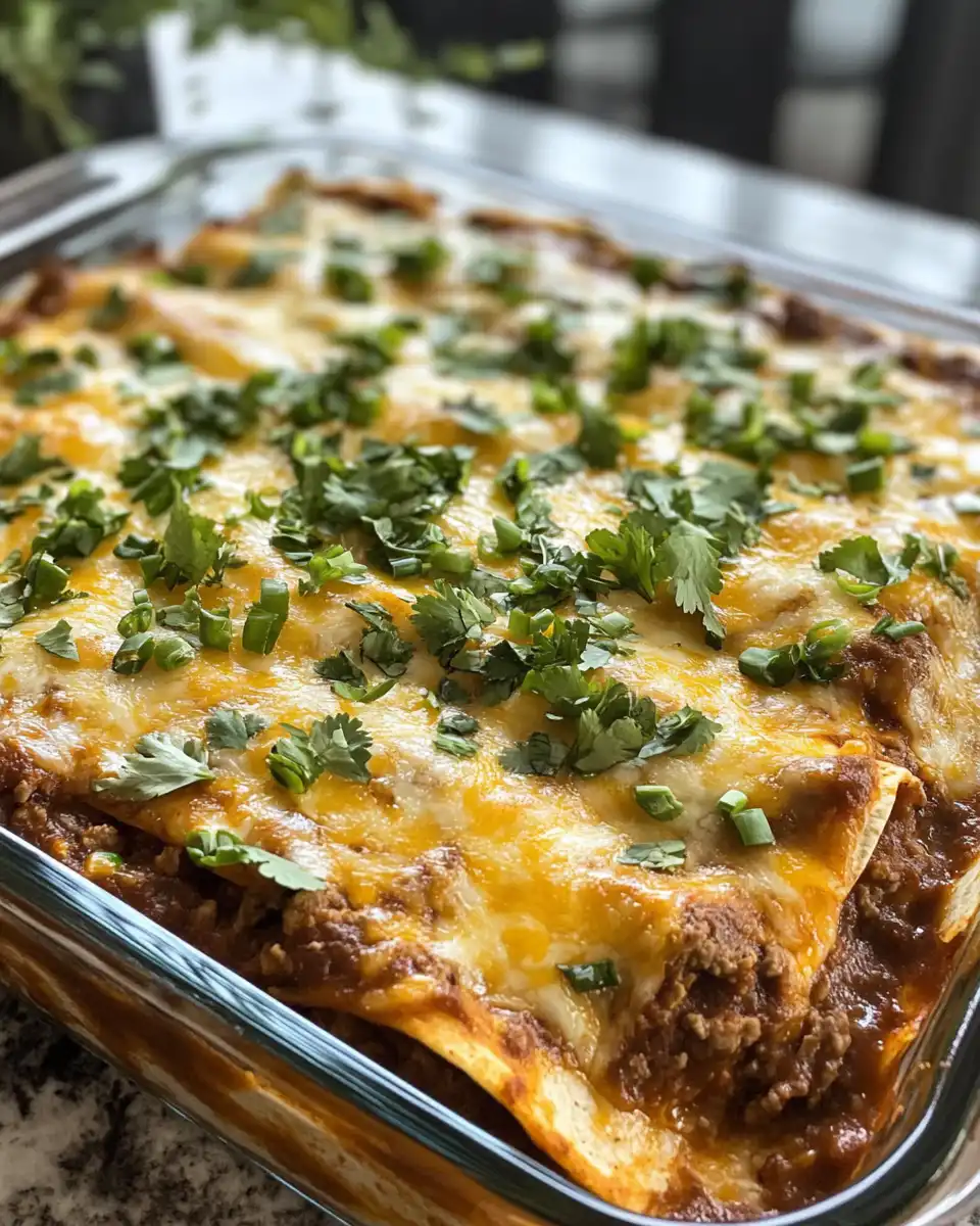 A delicious beef enchilada casserole being cooked in a pressure cooker