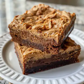 Biscoff Cookie Butter Brownies taken with iphone 15 pro max --iw 2 --ar 4:5 --v 6.0 --raw