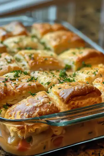 Biscuit pot pie casserole taken with iphone 15 pro max --iw 2 --ar 4:5 --v 6.0 --raw