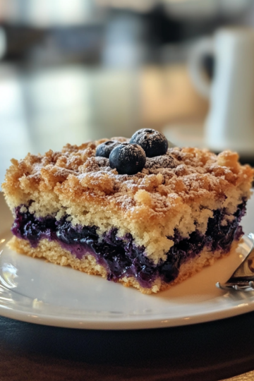 Blueberry Coffee Cake taken with iphone 15 pro max --iw 2 --ar 4:5 --v 6.1 --raw