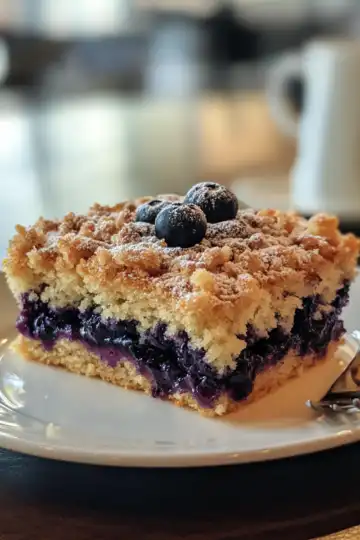 Blueberry Coffee Cake taken with iphone 15 pro max --iw 2 --ar 4:5 --v 6.1 --raw
