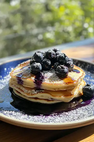 Blueberry Pancakes taken with iphone 15 pro max --iw 2 --ar 4:5 --v 6.1 --raw