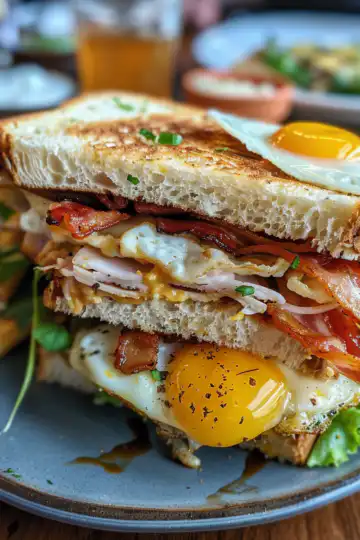 Breakfast Club Sandwich taken with iphone 15 pro max --iw 2 --ar 4:5 --v 6.0 --raw