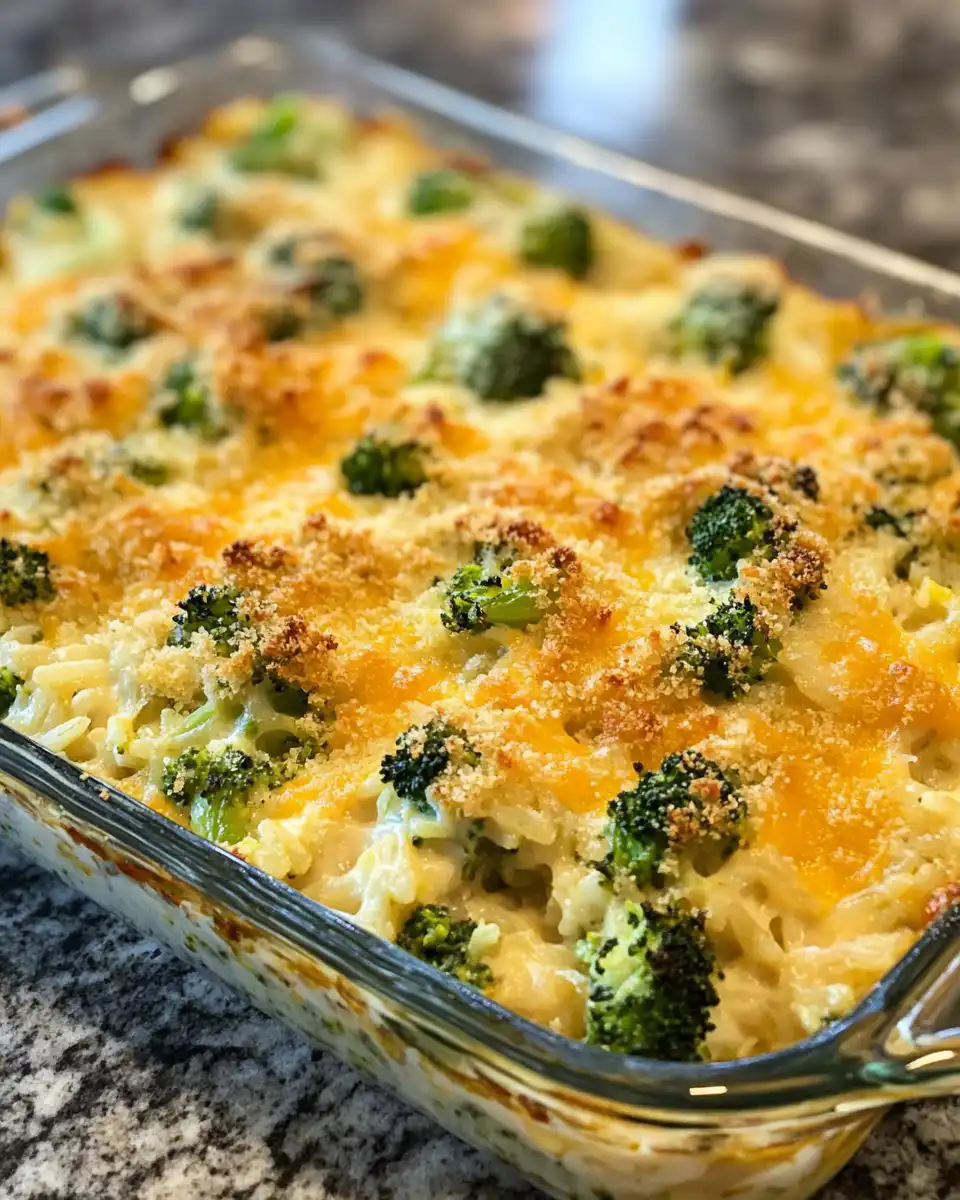 Pressure cooker sealed with broccoli and rice casserole inside
