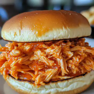 Buffalo pulled chicken taken with iphone 15 pro max --iw 2 --ar 4:5 --v 6.1 --raw
