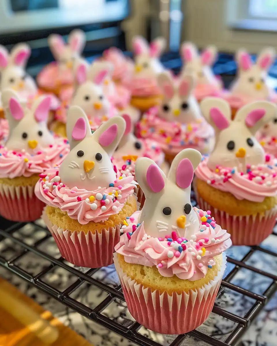Ingredients for Bunny Butt Cupcakes on kitchen counter