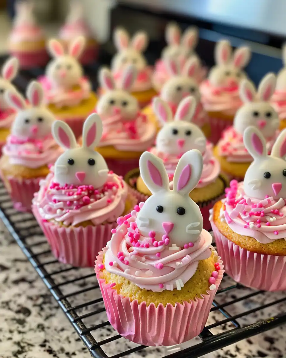 Bunny Butt Cupcakes baking in pressure cooker with steam