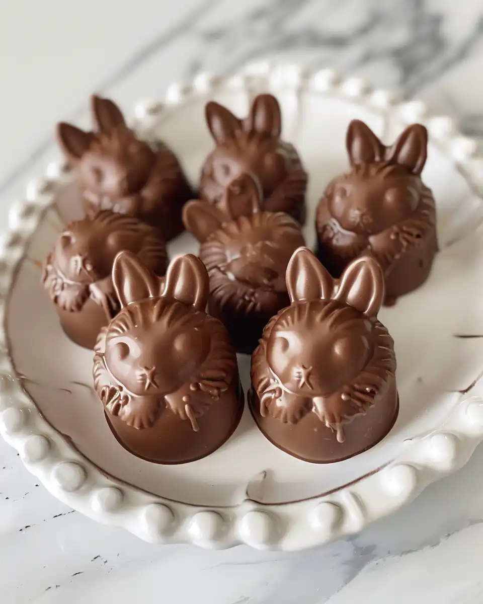 Bunny-shaped pretzel candies dipped and decorated with sprinkles
