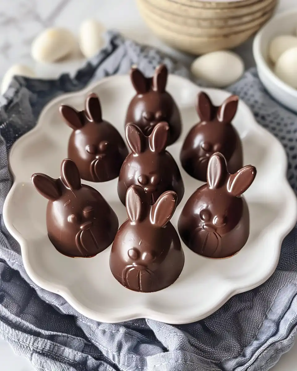 Ingredients for bunny shaped chocolate truffles