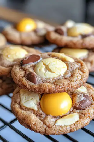 Cadbury Egg Cookies taken with iphone 15 pro max --iw 2 --ar 4:5 --v 6.1 --raw