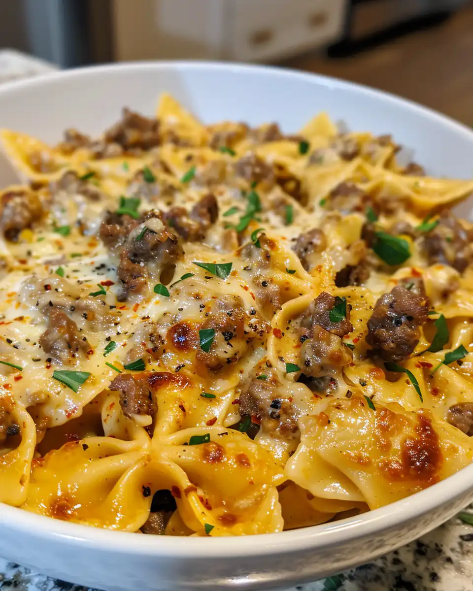 Creamy and spicy Cajun Chicken Alfredo Pasta served hot