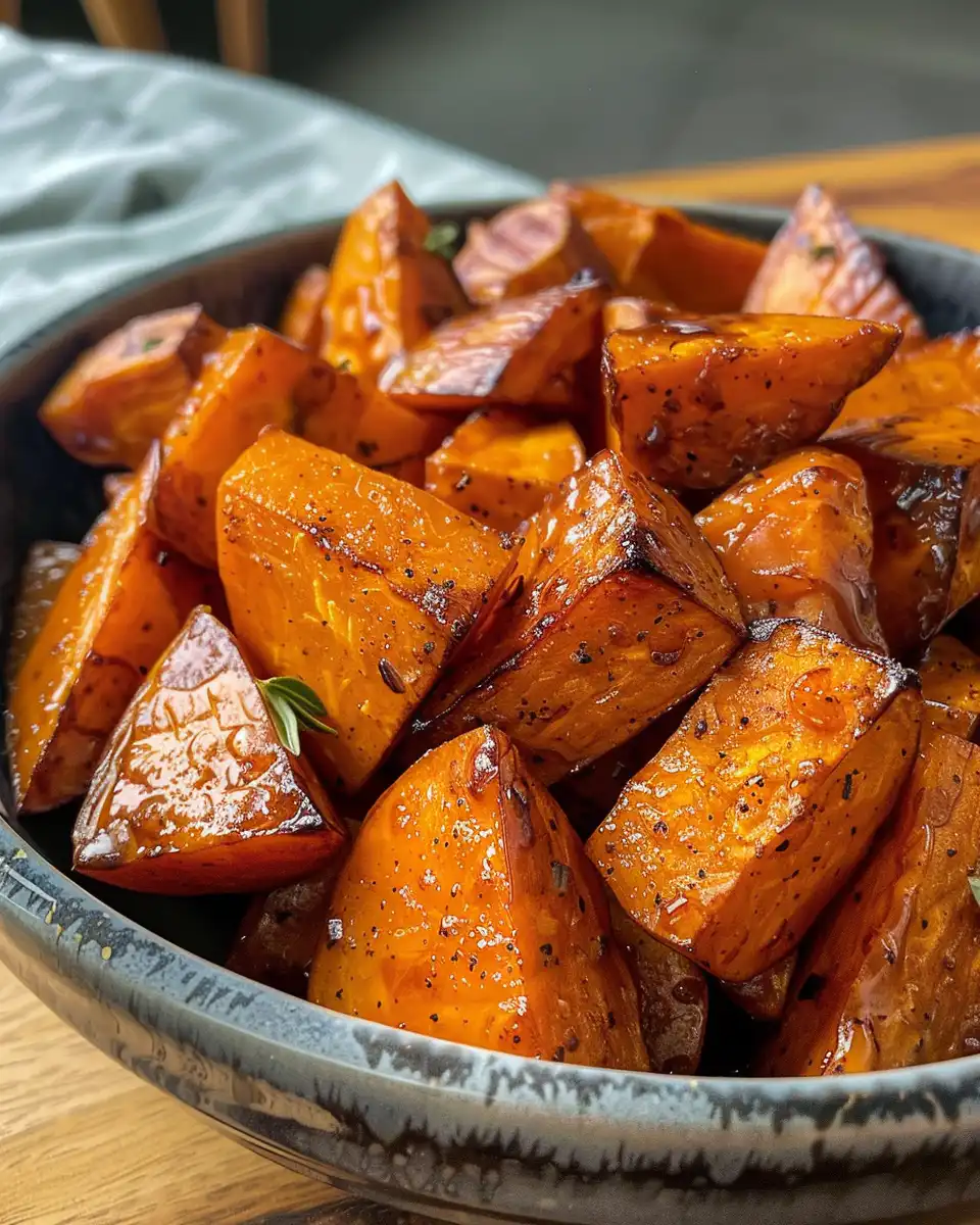 Ingredients for candied sweet potatoes in saucepan melting butter and mixing syrup
