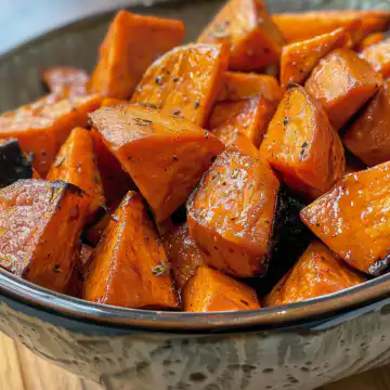 Candied sweet potatoes taken with iphone 15 pro max --iw 2 --ar 4:5 --v 6.0 --raw