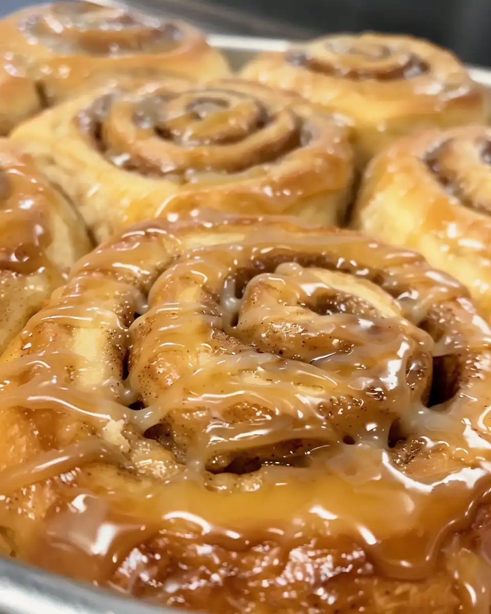 Ingredients for caramel coffee cinnamon rolls arranged in bowl