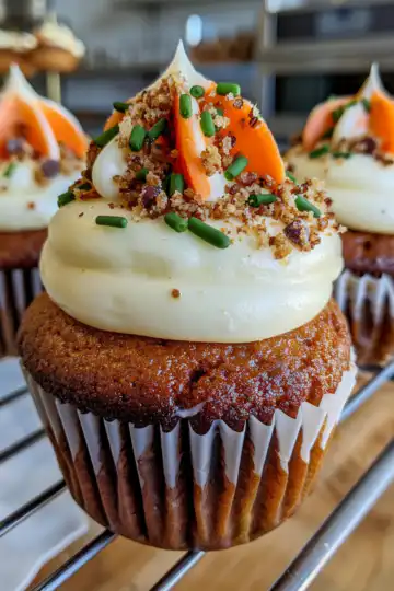 Carrot cake cupcakes taken with iphone 15 pro max --iw 2 --ar 4:5 --v 6.0 --raw