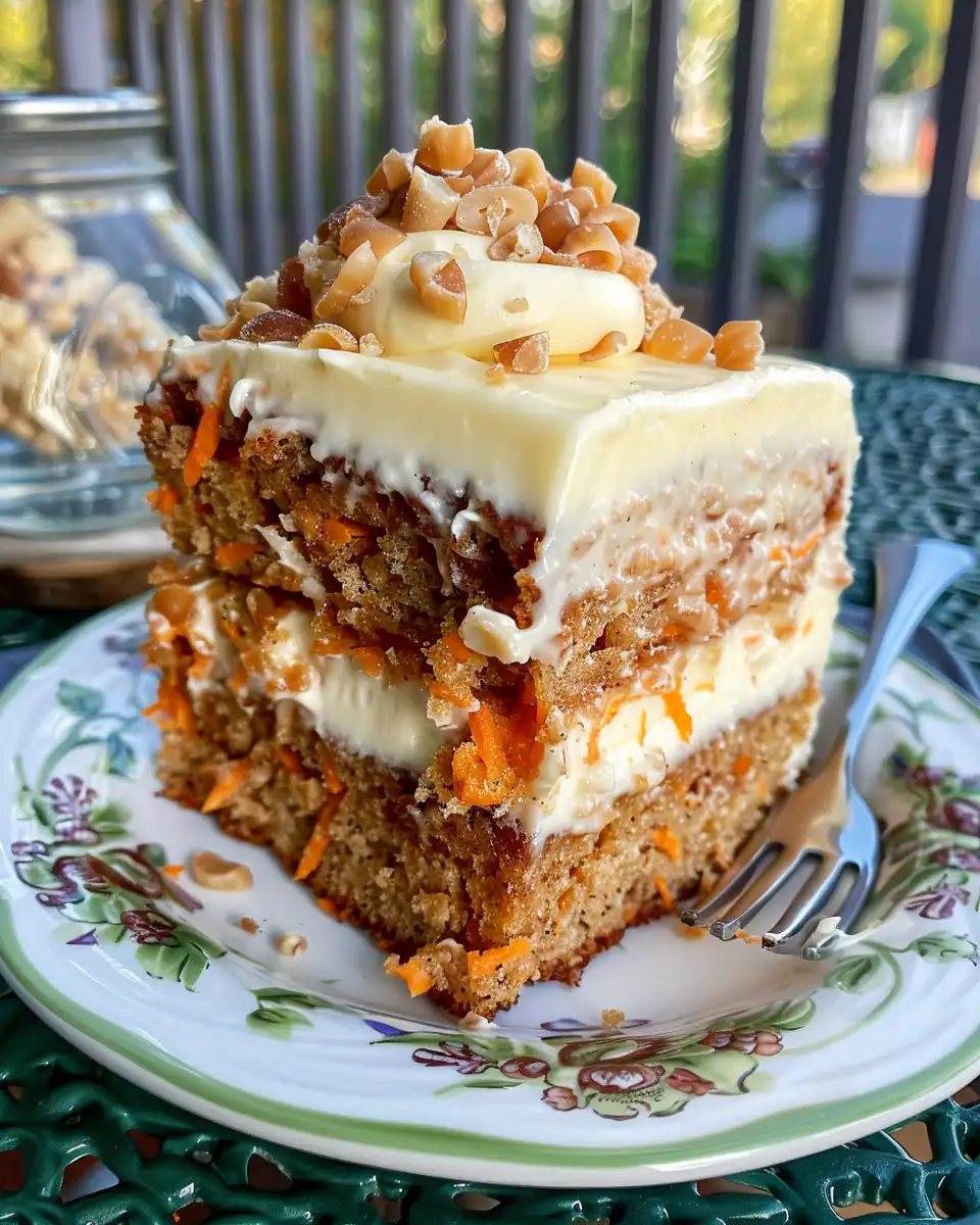 Moist and tender pressure cooker carrot cake fresh from the pot