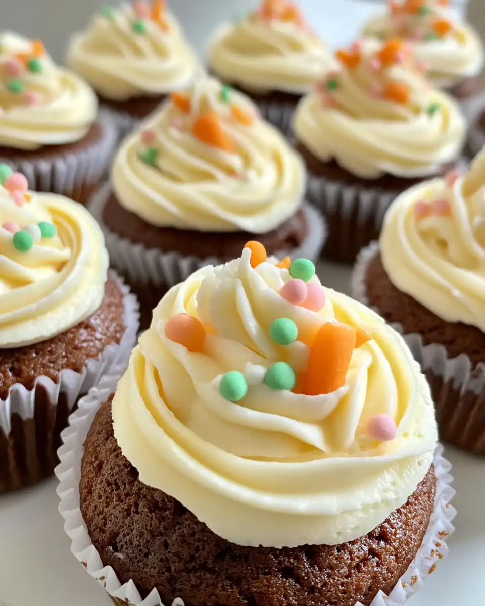 Close-up of freshly baked carrot cupcakes in a pressure cooker