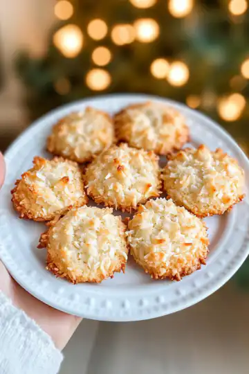 Chewy Coconut Cookies Recipe taken with iphone 15 pro max --iw 2 --ar 4:5 --v 6.1 --raw