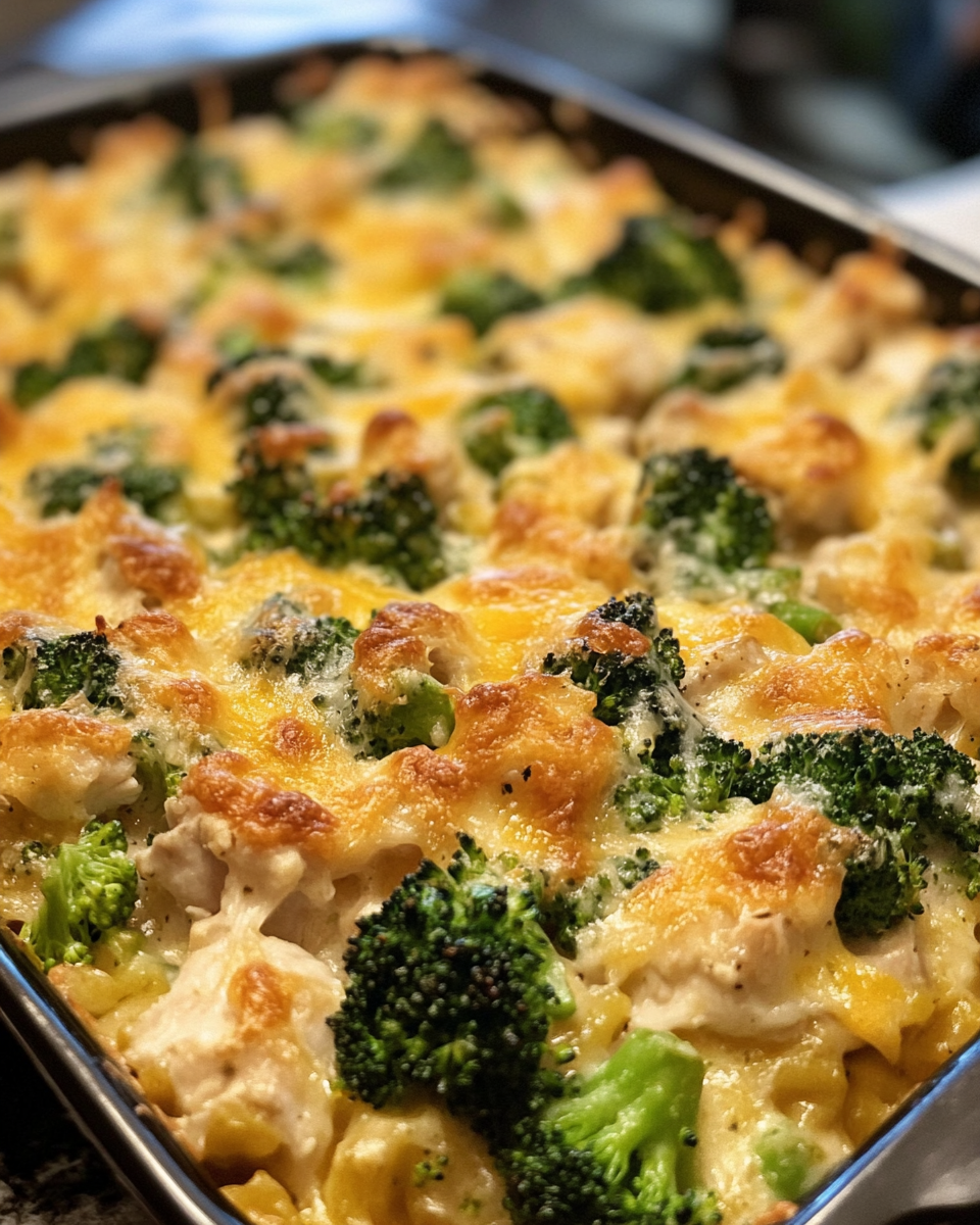 Pressure cooker with chicken broccoli and cheese casserole steaming inside