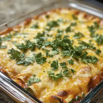 Chicken enchilada casserole taken with iphone 15 pro max --iw 2 --ar 4:5 --v 6.1 --raw