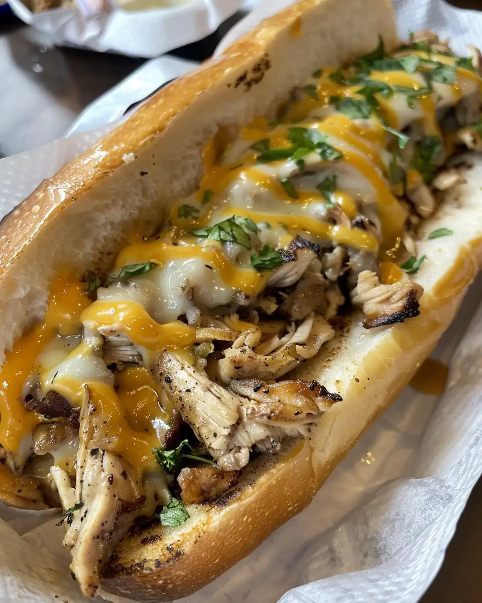 Ingredients for chicken Philly cheesesteak with peppers and onions
