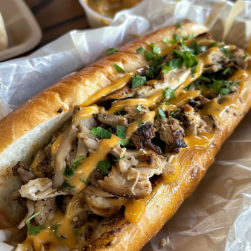 Chicken Philly Cheesesteak taken with iphone 15 pro max --iw 2 --ar 4:5 --v 6.0 --raw
