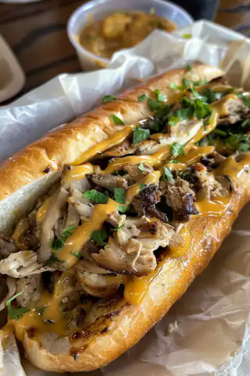 Chicken Philly Cheesesteak taken with iphone 15 pro max --iw 2 --ar 4:5 --v 6.0 --raw