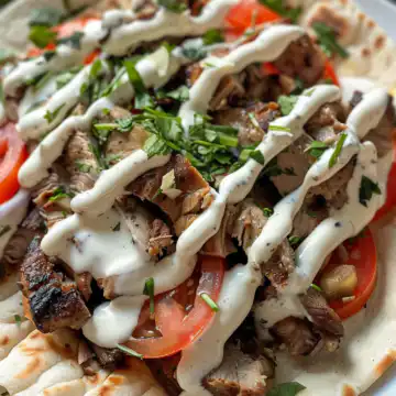 Chicken Shawarma with Creamy Garlic Sauce taken with iphone 15 pro max --iw 2 --ar 4:5 --v 6.0 --raw
