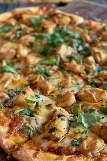 Chili Garlic Chicken Pizza taken with iphone 15 pro max --iw 2 --ar 4:5 --v 6.0 --raw