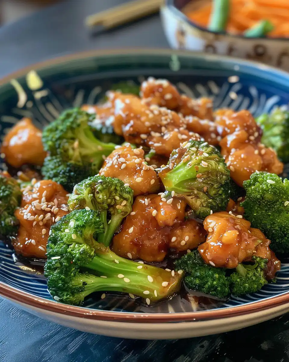Pressure cooker Chinese chicken and broccoli with vibrant greens and tender chicken